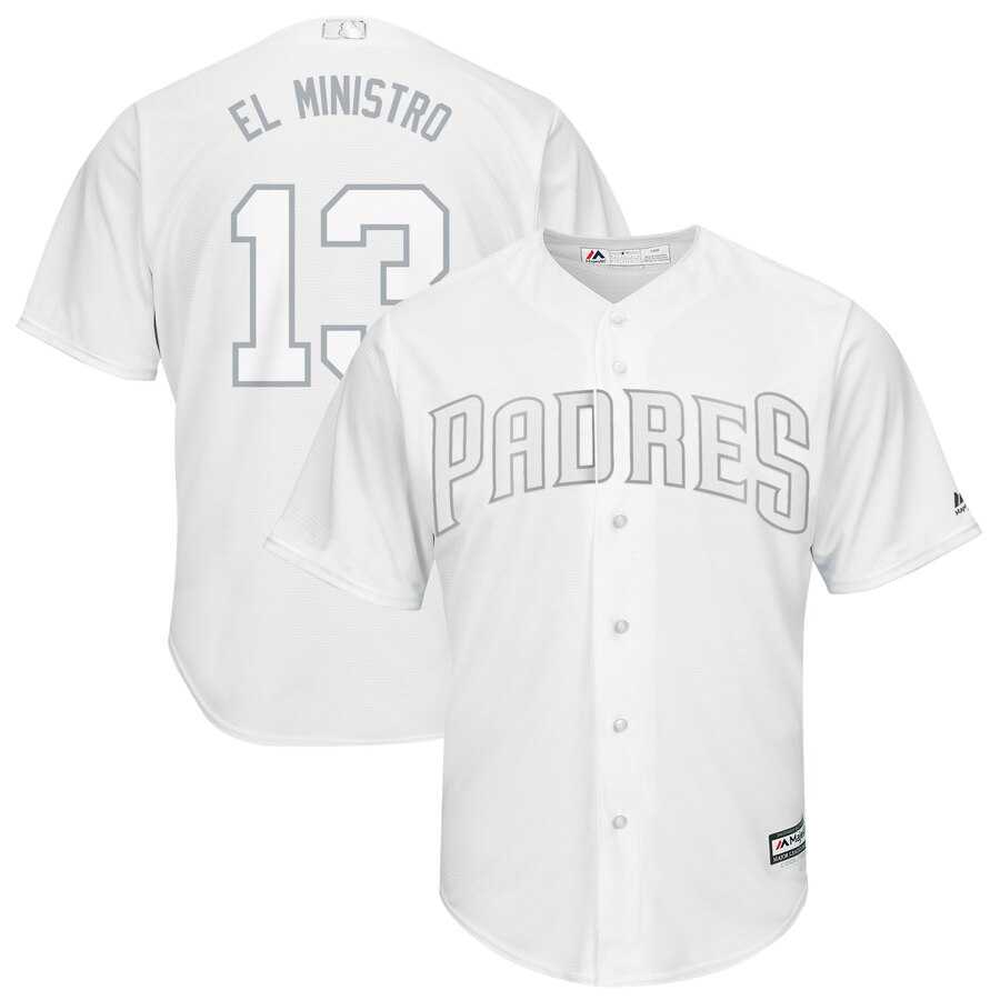 Padres 13 Manny Machado El Ministro White 2019 Players' Weekend Player Jersey Dzhi,We sell and wholesale Padres 13 Manny Machado El Ministro White 2019 Players' Weekend Player Jersey Dzhi on line form chian!